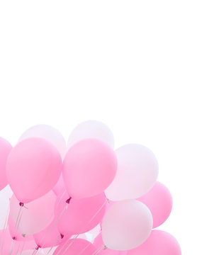 festive balloons on a white background