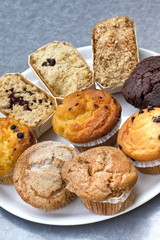 Cakes and cookies on a plate