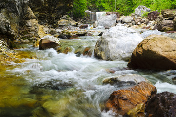 Fototapeta premium strumień górski w Alpach włoskich