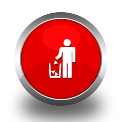 BOUTONS ICONES RONDS COLLECTION ROUGE