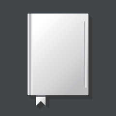 White blank book cover
