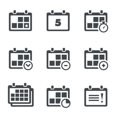 Vector icon calendar with notes