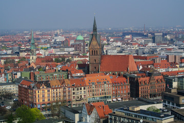 Fototapeta na wymiar Hannover von oben