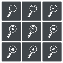 Magnifier icon set