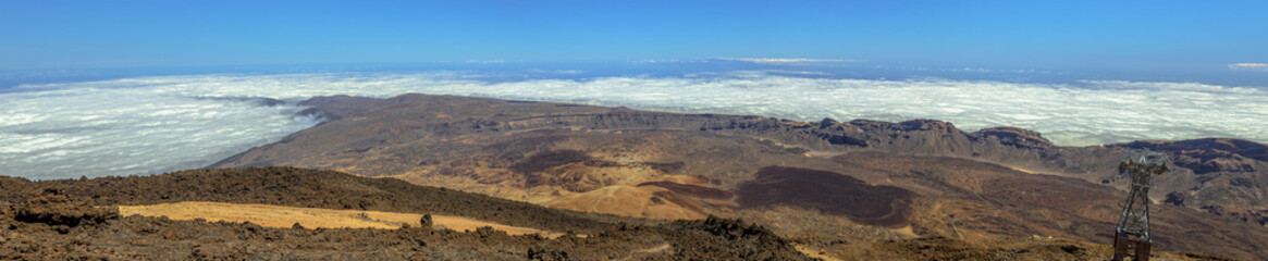 Fototapeta na wymiar Ucanca Valley Panoramic from the top of the Teide volcano