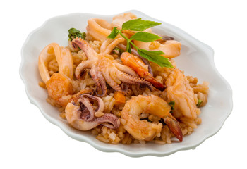 Rice with seafood