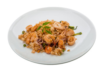 Rice with seafood