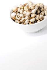 Bowl of snails in garlic, typical plate of Spain and France