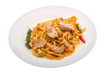 Fried noodles with pork