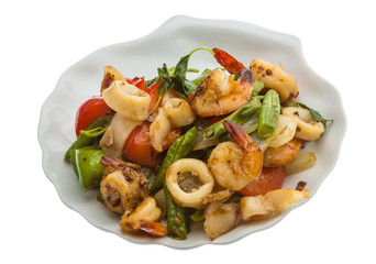 Seafood with vegetables