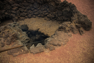 Obraz premium crater of volcano at Lanzarote