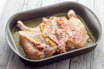 Raw Baked chicken