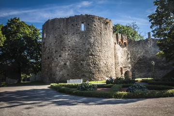 Fototapeta na wymiar ruins of old castle in Haapsalu