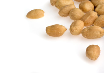 Peanuts isolated on white background