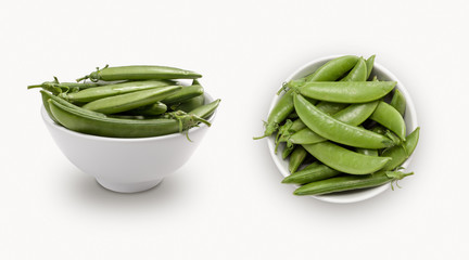 sweet Chinese pea isolated on a white background