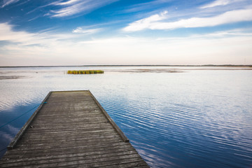 Fototapeta premium Amazing sunset in Hapsalu -Baltic Sea, Eesti