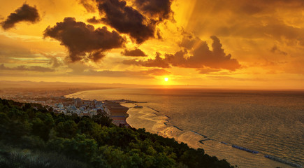 Obraz premium Tramonto su Gabicce