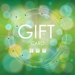 Beautiful gift card, vector illustration.