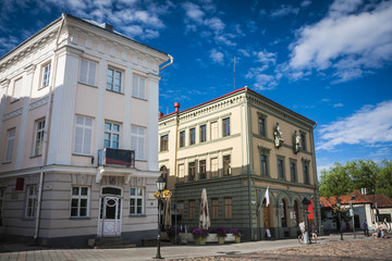 Fototapeta na wymiar Amazing city centre of academic city Tartu, Estonia