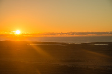 sea view at Atlantic coast in sunset