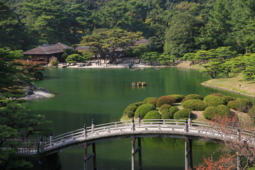 Naklejka premium Ritsurin Garden in Takamatsu, Japan