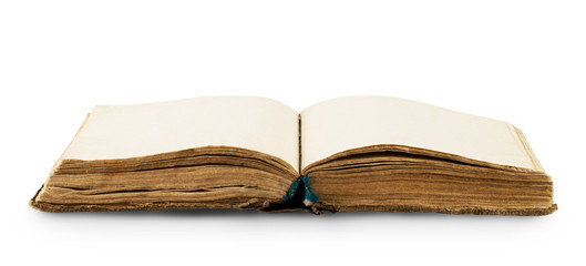 Open old book