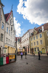 Naklejka na ściany i meble Old Street of Tallinn Estonia