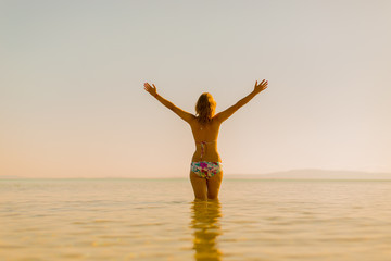 Young woman at the beach