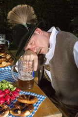 drunk bavarian man
