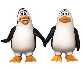 3d cartoon penguins