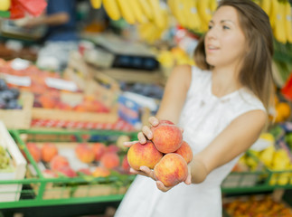 Young woman at the market