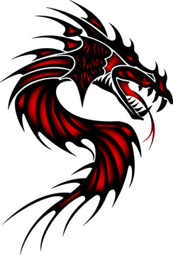 recommend clip art: Tattoo red dragon