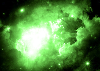 Naklejka na ściany i meble Star field in space and a nebulae