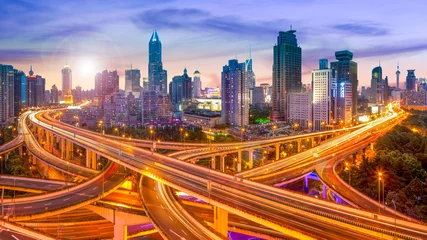 Foto op Aluminium Skyline van Shanghai © eyetronic