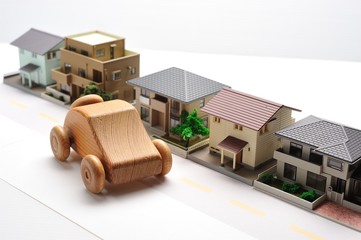 住宅地と駐車場