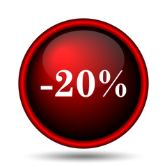 20 percent discount icon
