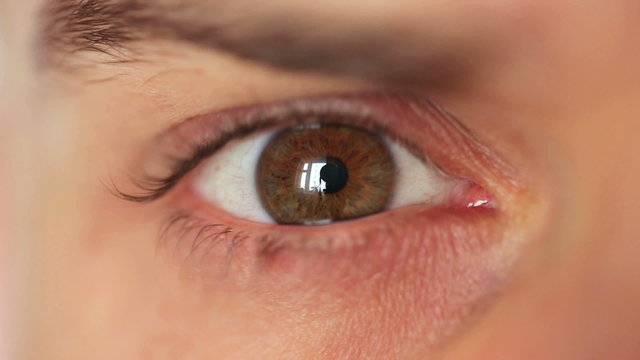 Men's eye closeup