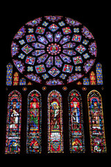 Groot glas-in-loodraam van Chartres