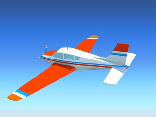 Naklejka premium Plane in the sky
