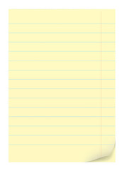 Yellow notepad sheets