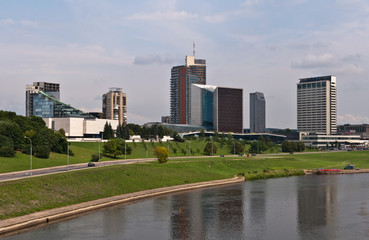 New Modern Buildings in Vilnius City