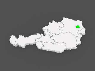 Map of Vienna. Austria.