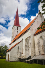 Fototapeta na wymiar One of the oldest churches in Saaremaa island, Estonia