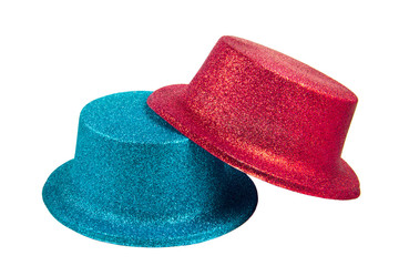 Party hats isolated on white background