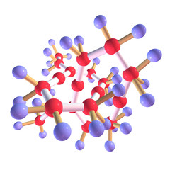 Molecule, 3D render.