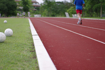 Fototapeta premium running track exercise