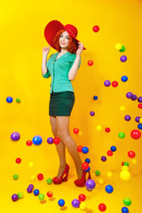 Fototapeta premium Young girl in hat