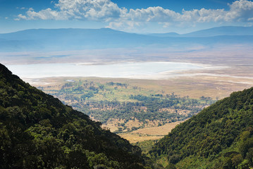view of the Ngorongoro crater