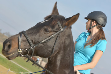 Fototapeta premium horse jumping