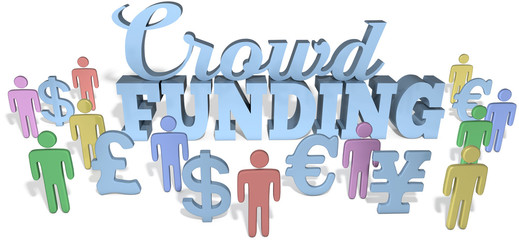 Crowdfunding people invest global business startup project